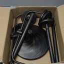 Sziqiqi 48inch Tall Candlestick Holders Floor Candelabra Black 5 Arms Candle Holders for Pillar Candles Flower Centerpiece Gothic Candles Holder for Funeral Ceremony Halloween Decor 2pcs