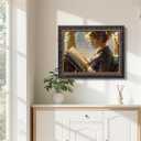 ArtXO A3 Picture Frame for Wall Mount or Tabletop - Ornate Vintage Style Home Decor Photo Frame with Plexiglass, Displays 16.5x11.7 Posters, Canvas, Artwork (Black and Gold)