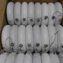 Wettarn 24 Pcs 4 Inch White Flat Christmas Ornaments Bulk Hanging Plastic Flat Disc Ornaments DIY Blank Xmas Tree Decorations for Crafts Painting