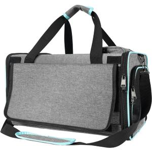 GAPZER Cat Carrier Alaska Airline TSA Approved 17x11x9.5 Soft-Sided Small Pet Air Travel Carry Bag, Southwest Airplane Kitten 12lbs Crate in Cabin Under-Seat Traveling Cage Tiny Dog Under 8 Pound