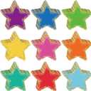 Seajan 108 Pcs Confetti Star Cutouts for Classroom 5.5 Inch Large Bulletin Board Paper Star Decor Assorted Colors Accent for DIY Craft Office School Projects Party Supplies