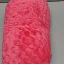 Puncuntex Hot Pink Throw Blanket 50"60" inches Gifts for Mom Fuzzy 3D Jacquard Decorative Flannel Fleece Super Soft Plush Cozy Blanket for Couch Sofa Chair Lightweight