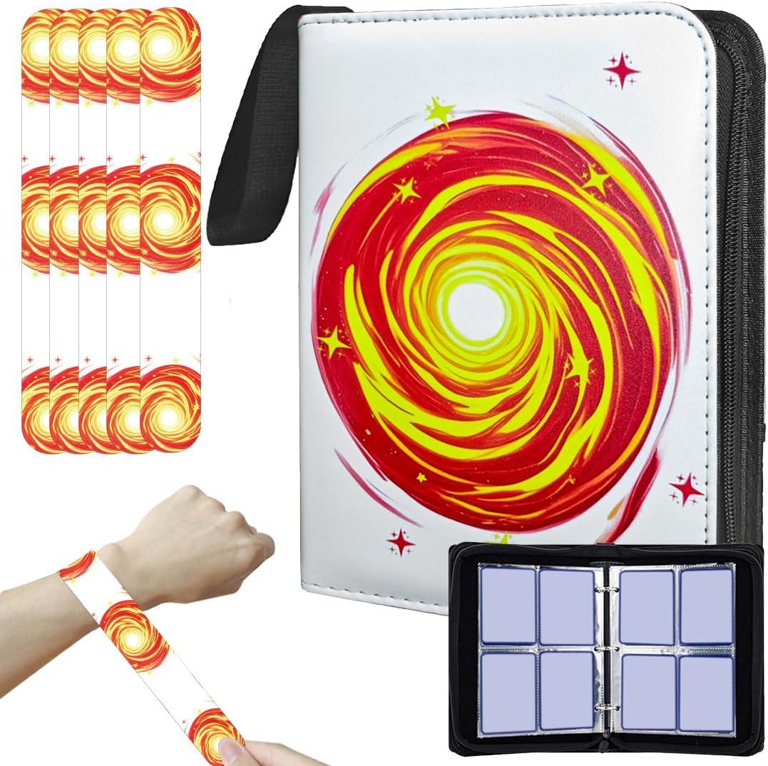 Card Binder 4 Pockets,Collectible Trading Card Albums, 400 Double Sided Pocket PU Premium Zip Trading Collection Binderwith 50 Removable Sleeves for Game Sports Card. (white) Card Binder 4 Pockets,Collectible Trading Card Albums, 400 Double Sided Pocket PU Premium Zip Trading Collection Binderwith 50 Removable Sleeves for Game Sports Card. (white)