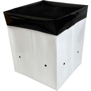 A.A 2 Gallon Grow Bags Black and White Poly Nursery Bags for Plants, Tree Grow, Greenhouse (50 Pack)
