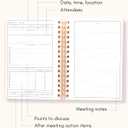 Lamare Meeting Notebook for Work Organization – Perfect Work Notebook for Note Taking, Meeting Planner and Office Supplies for Men & Women