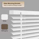 SEEYE Cordless Mini Blinds Aluminum Venetian Blind Horizontal Window Shades, 1" Slat Size - Rooming Darkening Blinds Anti-UV & Waterproof for Bedroom, Office, Easy to Install, 42" W x 64" H, White