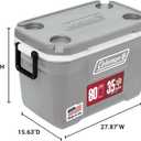 Coleman Classic Series Insulated Portable Cooler, Leak-Resistant Outdoor Hard Cooler Keeps Ice up to 5 Days, 52 Quart