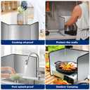 4 Sided Splatter Guard,Foldable Stainless Steel Oil Splatter Screens, Oil Splash Insulation, Oil Splatter Guard Stove Heat Insulation Board, (L: 15" x W: 11.5" x H: 12" x 2Pcs)