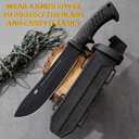 2 x Fixed Blade Knife with Kydex Sheath Durable Stainless Steel Survival Hunting Knives for Outdoor Use (KP004)