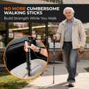 Trekology Trek-Z Collapsible Hiking & Trekking Poles - Balance Support for Seniors, Women, and Men, 2pc Per Set