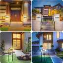 Solar House Numbers Address Sign, IP65 Waterproof Solar Address Plaque for Outside, 3200K Warm & 6500k Cold LED Illuminated House Numbers for Outdoor Wall Mounted & Home Yard Ground Address Number