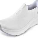 JACKSHIBO Mens Slip in Free up Hands Shoes Wide Toe Box Arch Support Orthopedic Walking Sneakers Cushioned Thick Zero Drop Sole Metatarsal Pads, Size M45