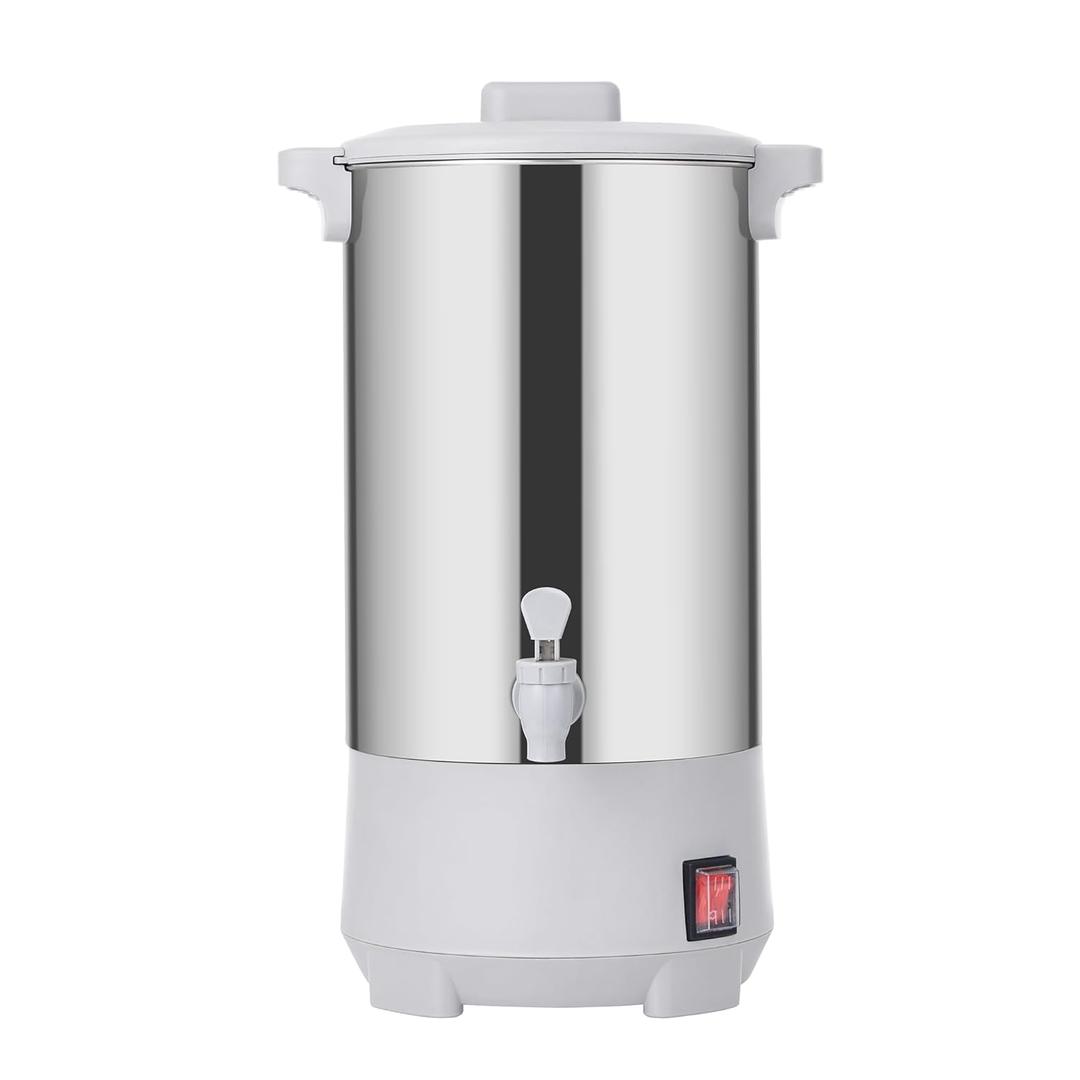 SYBO SR-CP35C Commercial Grade Stainless Steel Percolate Coffee Maker Hot Water Urn for Catering, 30-Cup, 3.5L, Grey