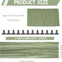 10 Pack Sage Green Cheesecloth Table Runner 10FT Boho Gauze Fabric Table Runner Vintage Rustic Sheer Runners for Wedding Party Bridal Baby Shower Long Table Decorations