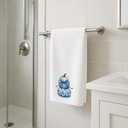 Fall Chinoiserie Pumpkin Kitchen Towel - Blue and White Pumpkins Pumpkin Decorative Hand Towels for Bathroom Decor, Chinoiserie Bow Fall Farmhouse Dish Tea Towels for Kitchen Decor, 16x24 Inch