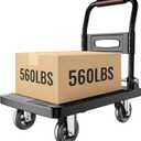 Foldable Push Cart Platform Cart,Moving Platform Hand Truck,Foldable for Easy Storage and 360 Degree Swivel Silent Wheel.(560 lbs)