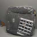 Gray Car Seat Cover 2 Pack, Universal Leather Front Seat Covers Bottom Protector, Anti-Slip and Full Wrapping Edge Compatible with Most of Vehicles - SUVs/Sedans/Pickup Trucks (StyleA-Stripes)