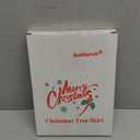 Sattiyrch Knit Christmas Tree Skirt, 18 inches Luxury Cable Knitted Thick Rustic Xmas Small Tree Skirt, Burgundy (18in, Burgundy)