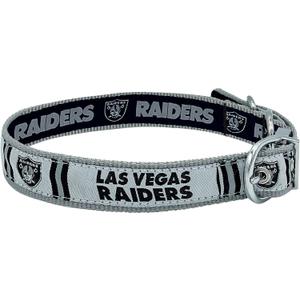 Pets First Las Vegas Raiders Reversible NFL Dog Collar Size Medium, Premium Two-Sided Pet Collar with Your Favorite NFL Team!