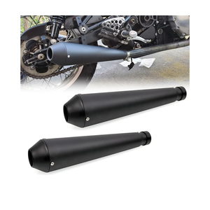 Sporacingrts 2PCS Stainless Steel Motorcycle Exhaust Muffler Silencer Pipe Inlet 1.46 1.54 1.65 1.77Inch Motorcycle Exhaust with Moveable DB Killer for Dirt Bike Street Bike Scooter(Black)