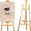 DJAR Solid Beechwood Art Easel for Painting, Folding Floor Easel Stand for Drawing, Wedding Sign and Poster, Ajustable Wooden Easel for Artist and Beginner, Hold Canvas up to 41.7"