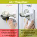 Door Lever Lock (2 Pack) Prevents Toddlers from Opening Doors Easy One-Hand Operation for Adults Durable ABS with 3M Adhesive Backing No Tools Needed for Install