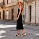SHIBEVER Women's Wedge Platform Sandals: Espadrille Dressy Comfortable Summer Open Toe Ankle Strap Buckle Women Sandal