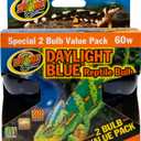 Zoo Med Daylight Blue Reptile Bulb - 60 Watt 2 Bulb Value Pack