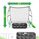 SPOYNAL 2-in-1 Soccer Rebounder Net with Dual-Sided Rebound Board