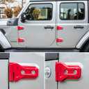 Door Hinge Cover Trim Exterior Accessories Decoration for 2018-2025 Jeep Wrangler JL JLU Sport Sahara Freedom Rubicon Unlimited & Gladiator JT 2-Door and 4-Door (Red 8PCS)