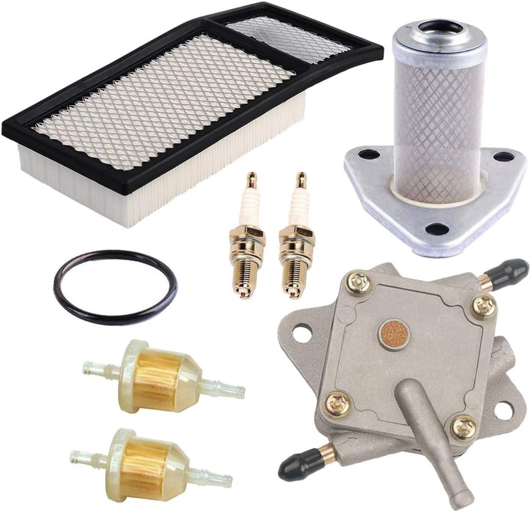HIFROM 72368G01 Air Filter 26591G01 Oil Filter 72084-G01 Fuel Filter 72021-G01 Fuel Pump Spark Plug Kit Replacement for EZGO TXT, Medalist 4 Cycle 295cc / 350cc Golf Cart 1994-2003 Replacement Parts