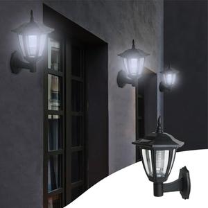 Solar Wall Lanterns Outdoor Wall Mounted Solar Lights Led Outdoor Wall Sconce Auto On/Off Sensor Easy to Install Solar Outdoor Lights LED Solar Lights Wall Mount for Yard Garden Wall Outdoor