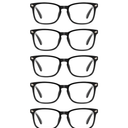 CCVOO Reading Glasses for Women/Men, Eyeglasses, Blue Light Readers for Women/Men, Computer Eye Glasses, Cheaters, Magnification Strength 2.5 ×, Pack Of 4