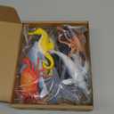 Ocean Sea Life Toy Figures Set for Kids, 12 PCS Realistic Marine Animals with Shark, Dolphin, Sea Turtle, Penguin, Seal, Clownfish, Crab, Ocean Animal Figure Toys for Boys Girls Toddlers