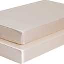 Satin Crib Sheets 2-Pack for Babies & Toddlers  Soft, Gentle on Hair & Skin  Fitted Satin Sheets for Crib or Toddler Mattress