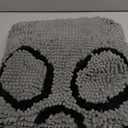OLANLY Dog Door Mat for Muddy Paws 35x24, Paw Print Design, Absorbs Moisture and Dirt, Absorbent Non-Slip Washable Doormat, Quick Dry Chenille Mud Mat for Dogs, Entry Indoor Entryway Carpet, Grey