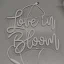 Love In Bloom Neon Sign for Wall Decor Letter Neon Light for Bridal Shower Dimmable Wedding Neon Light Sign for Wedding Decoration
