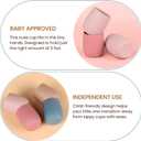 Silicone Tiny Cup, 2 Pack Tiny Cups for 6 months+, Open Cup for Baby Essentials 2.5oz (Sand/Blush)