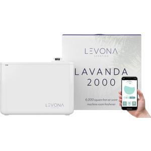 LEVONA SCENT Machine Lavanda: Up to 6000 SQFT HVAC Diffuser- Waterless Scent Air for Office, Hotel & Home Diffuser - Fragrance + Remote Control App Lavanda 2000 (1 Fl Oz (Pack of 1))