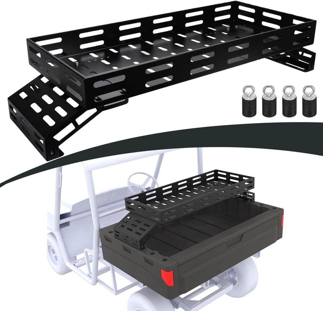 TOPOWN UTV Overbed Cargo Rack with Fully Adjustable Mounting Brackets Accommodate Bed Rail Widths from 39.7”-56.3”(Inside Width), Heavy Duty Cargo Rack for UTV Bed, Strong Load Capacity