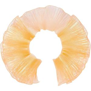 GORGECRAFT 10 Yards Ruffle Pleated Chiffon Trim 5.9" Wide Mermaid Color Organza Ruffled Chiffon Lace Border Ribbon Gathered Tulle Fabric Edge Trimmings for Sewing Dress Bag Costume Decoration Craft (Orange)