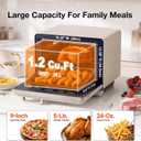 ROBAM R-Box Pro Toaster Air Fryer Oven Combo, Countertop Convection Cooker with Bake & Fry, 1.2 Cu.Ft Large Capacity Combi Steam Oven, 32 Preset Recipes, Smart Touch Precise Temp Control, CT766, White