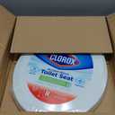 Clorox Round Wood Toilet Seat with Easy-Off Hinges-Wiggle Free Design 16.54 x 16.5 x 0.99 inches