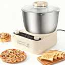 5.3QT Dough Kneader Machine with Timer & Fermentation, Electric Dough Mixer for Bread, Pizza, Pasta & Sourdough, Up to 1.4kg Dough Maker for Home Baking Hands-Free Kneading Machine, 304 Bowl