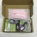 OUL'ISI 14pcs Gel Nail Polish Kit, Popular Bright Nail Art Solid Sparkle Glitters Colors Manicure with UV LED Nail Lamp, Base Coat Top Coat and Matte Coat Home DIY Nail Art Design (Realistic)