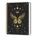 2026 Planner 8.5 x 11, Large Weekly and Monthly Planners with Tabs, A4 Spiral Bound Daily Calendar 2026 Planner, 12 Month Agenda Organizers from Jan. to Dec.(Green Butterfly)