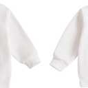 Baby Girl St Patricks Day Clothes Bow Clover Embroidery Sweatshirt Pullover Oversize Sweater Toddler Girl Irish Tops (18-24 Months, White)