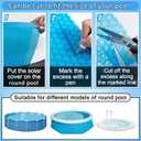 Solar Pool Covers Blankets, Round Solar Pool Cover for Above Ground and In Ground Pool Round Swimming Pools, Solar Pool Hot Tub Floating Thermal Blanket Dustproof Cover (12 Ft)