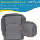 Priprilod Cloth Gray Driver Side Bottom Replacement Seat Cover & Driver Foam Cushion Compatible with Dodge Ram 1500 2500 3500 4500 5500 2013 2014 2015 2016 2017 2018