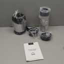 12-Piece Smoothie Blender Maker 25,000 RPM Personal Blender for Ice Crushing Smoothies & Frozen Drinks Nuts with 23oz, 32oz, 37oz Portable Cups Two 6-Leaf Stainless Steel Blades, Satin Black